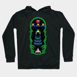 Galaxy Invader Retro Pixel Tee Hoodie